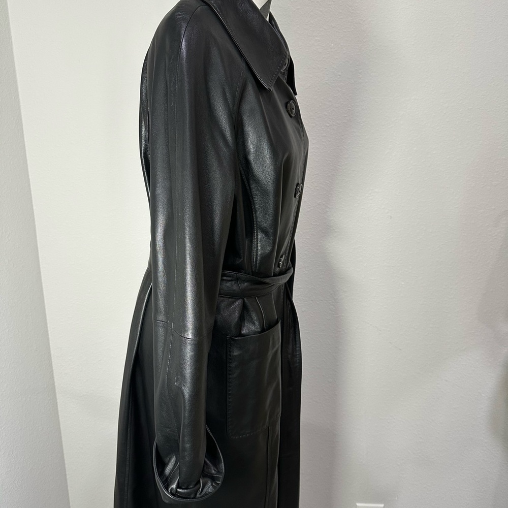 Katherine Kelly Genuine Lamb Leather Jacket With Belt Brand New XL